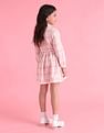 U.S. Polo Assn. Kids Girls Checked A-Line Dress