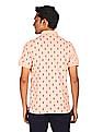 Aeropostale Men Light Pink Cotton Printed Polo Shirt