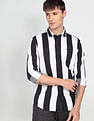 Flying Machine Vertical Stripe Cotton Shirt