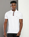 Tommy Hilfiger Striped Placket Solid Polo Shirt
