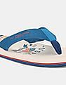 U.S. Polo Assn. Men V-Strap Striped Leon Flip Flops