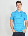 Arrow Sports Horizontal Stripe Cotton Polo Shirt