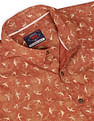 Flying Machine Abstract Print Cotton Shirt