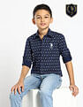 U.S. Polo Assn. Kids Boys Vertical Striped Oxford Shirt