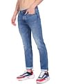 Flying Machine Mid Rise Lightly Distressed Stone Wash Jeans