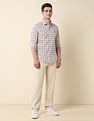 U.S. Polo Assn. Grid Tattersall Checked Tailored Fit Shirt