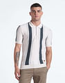 Flying Machine Vertical Stripe Knitted T-shirt