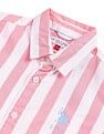 U.S. Polo Assn. Kids Boys Vertical Stripe Twill Shirt