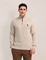 U.S. Polo Assn. High Neck Zipper Sweater