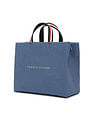 Tommy Hilfiger Logo Blue Polyester Handbags