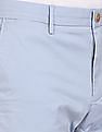 Tommy Hilfiger Men Blue Denton Regular Fit Solid Casual Trousers