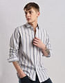 Calvin Klein Jeans Vertical Stripes Slim Fit Plain Woven Shirt