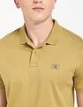 Calvin Klein Jeans Solid Regular-Fit Cotton Polo T-Shirt