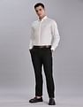 Tommy Hilfiger Regular-Fit Self-Design Mid Rise Trouser