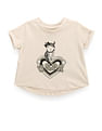U.S. Polo Assn. Kids Girls Glitter Print Cotton T-Shirt