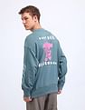 Flying Machine Oversized Fit Graphic Printed Sweatshirt