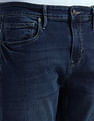 Flying Machine Mid Rise Slash Slim Tapered Jeans