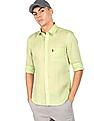 U.S. Polo Assn. Spread Collar Linen Casual Shirt