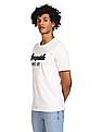 Aeropostale Men White Cotton Appliqued Logo T-Shirt
