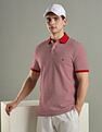 Tommy Hilfiger Striped Regular Fit Cotton Polo T-Shirt