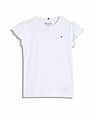 Tommy Hilfiger Kids Girls Solid Slim-Fit Cotton T-Shirt