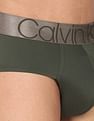 Calvin Klein Underwear Men Olive Icon Elasticized Waist Solid Hip Briefs