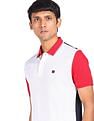 AD by Arvind Cotton Colour Block Polo Shirt