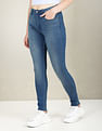U.S. Polo Assn. Women High Rise Skinny Fit Tinted Jeans