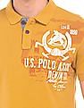 U.S. Polo Assn. Denim Co. Printed Front Muscle Fit Polo Shirt
