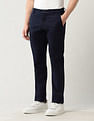 Arrow Sport Mid Rise Slim Fit Solid Trousers
