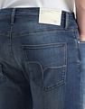 Flying Machine Mid Rise Slash Slim Tapered Fit Jeans