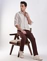 Calvin Klein Jeans Vertical Stripes Slim Fit Dobby Woven Shirt