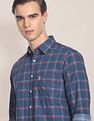 U.S. Polo Assn. Spread Collar Checked Casual Shirt