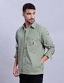 Tommy Hilfiger Solid Oversized-Fit Woven Shirts