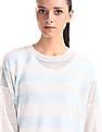 U.S. Polo Assn. Women Ribbed Neck Stripe Boxy Top