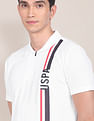 U.S. Polo Assn. Men White Graphic Print Polo Shirt