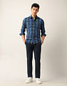 Arrow Sport Plaid Checked Pure Cotton Shirt