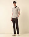 U.S. Polo Assn. Solid Slim Fit Varsity Polo Shirt