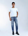 Flying Machine K-Crop Fit Lightly Distressed Jeans
