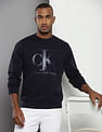 Calvin Klein Crew Neck Monogram Print Sweatshirt