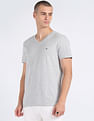 Tommy Hilfiger Pure Cotton Essential Logo V-Neck T-Shirt