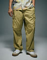 Flying Machine Cobain Loose Fit Pure Cotton Cargos