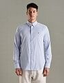 Tommy Hilfiger Striped Regular-Fit Twill Woven Shirt