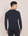 U.S. Polo Assn. Contrast Logo Striped Sleeve Sweater