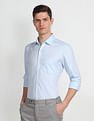 Arrow Patterned Twill Cotton Shirt