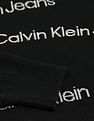 Calvin Klein Men Black All Over Institutional Logo Sweater