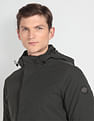 Arrow Sports Solid Hooded Jacket