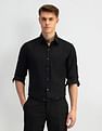 Arrow Manhattan Slim Fit Vertical Striped Shirt