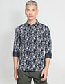 Flying Machine Floral Print Cotton Shirt