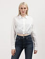Tommy Hilfiger Crop Logo Taping Cotton Shirt